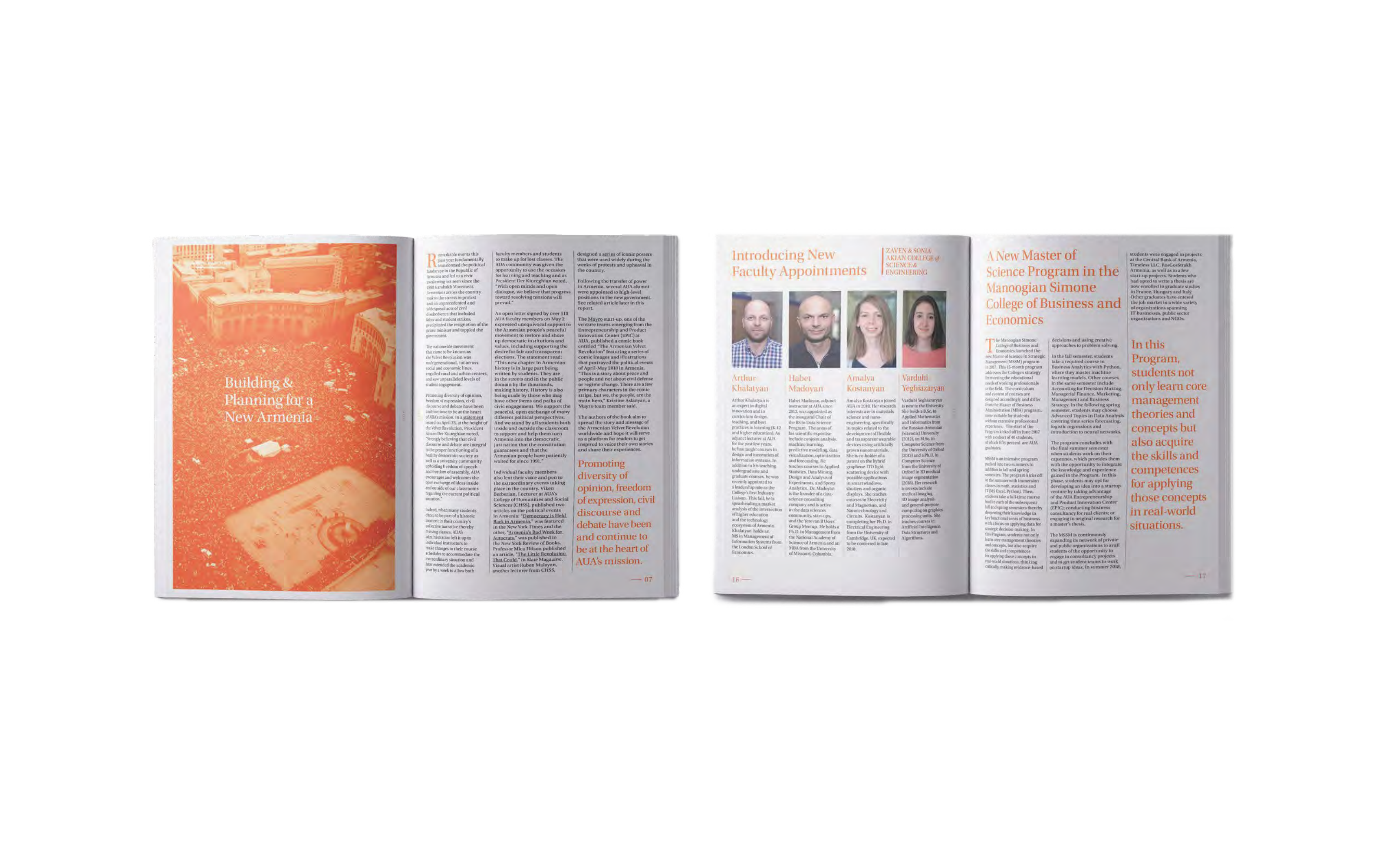 AUA Annual Report Faculty Pages